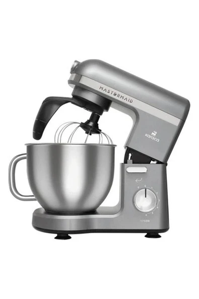 Paslanmaz Çelik Mastermaid 6 Hız Kademeli Chef Pro Çift Kollu Stand Mikser Galaxy Grey 1750 W Güçlü ürün görseli 1