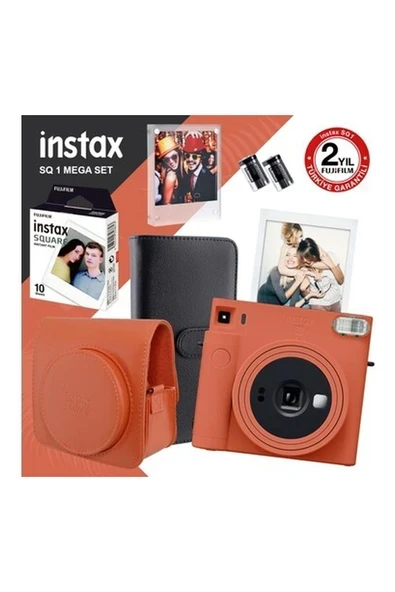 Instax Sq1 Terracotta Turuncu Fotoğraf Makinesi ve Mega Seti ürün görseli 1