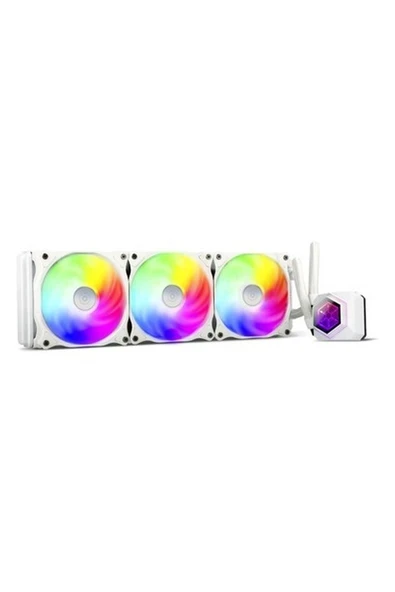 Silverstone PF360W-ARGB Intel / Amd Uyumlu, 360MM Radyatörlü, 3X12CM Fanlı, Beyaz Sıvı Işlemci Soğutucu (SST-PF360W-ARGB-V2) ürün görseli 1