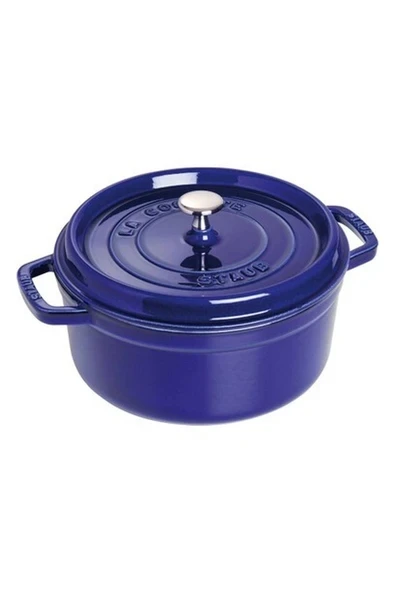 Staub Döküm Tencere Yuvarlak 24 cm Koyu Mavi ürün görseli 1