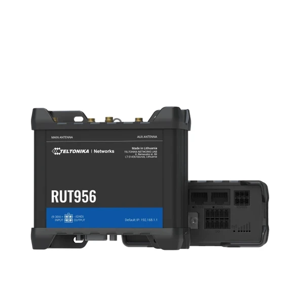 RUT956 (AB) 4G LTE Yönlendirici Teltonika RUT956, Hücresel, RUT956 (Teltonika RUT956, Hücresel Ağ Yönlendiricisi, Siyah, Alüminyum, Plastik, DIN Rayı, Endüstriyel... ürün görseli 1