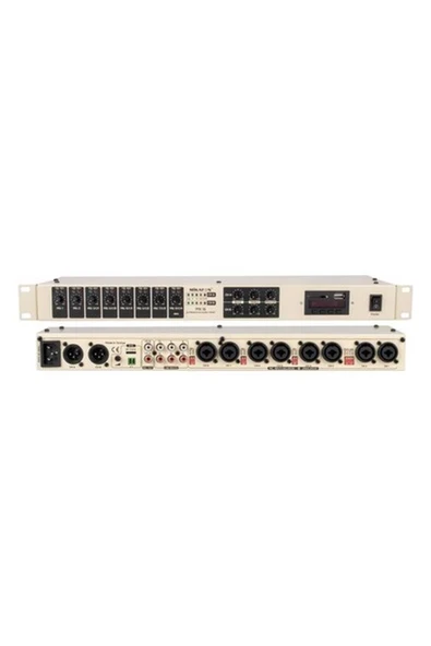 Meteor MX16 16 Kanal 2-Zone 1u Rack Tipi Ses Mikseri, 8 Mikrofon 3 Stereo ürün görseli 1