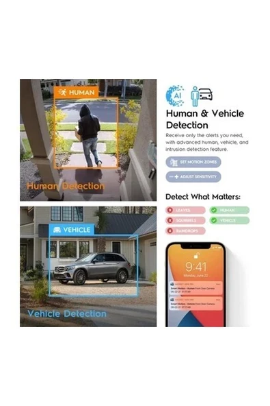 Amcrest Aı Taret Ip Poe Kamera Siyah ürün görseli 1