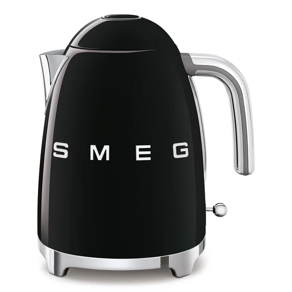 Smeg, KLF03WBLEU 1.7L su ısıtıcısı, yumuşak açılan sürahi kapağı, paslanmaz çelikten yapılmış çıkarılabilir kireç önleyici filtre, 100°C'de otomatik kapanma, kaymaz ayaklar, 2400W güç, siyah ürün görseli 1