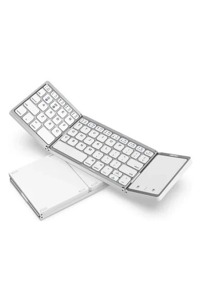 Seeda Katlanabilir Bluetooth Klavye Silver White ürün görseli 1