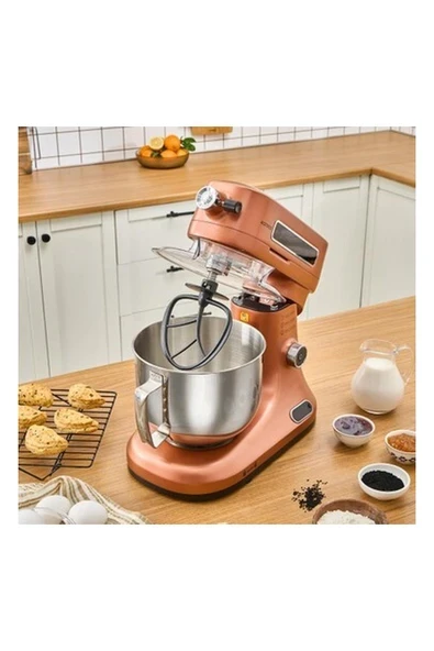 Karaca Pro Artisan Zaman Ayarlı Tartılı Mutfak Şefi Copper Glow 1600W 5 Litre ürün görseli 1