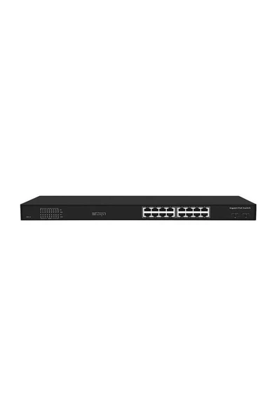 08ODS-16GP2S-200 16 Port 200 W Full Poe Gigabit 2 x SFP Yönetilemez Switch ürün görseli 1