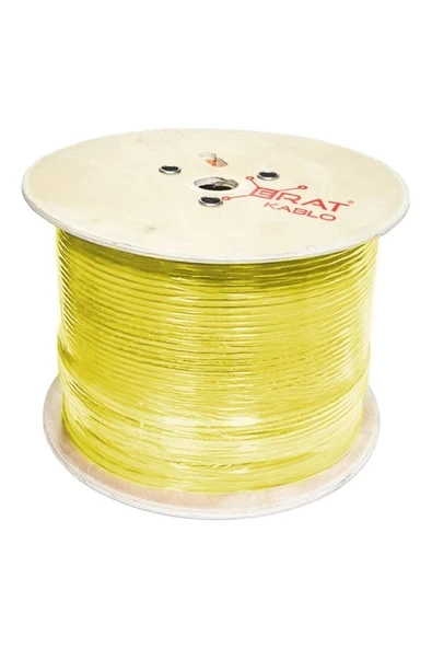 DMP1ER2552IHBUU395 Cat6 U/UTP 23AWG 250 MHz HFFR 500 Metre Full Bakır Cat6 Kablo Sarı ürün görseli 1