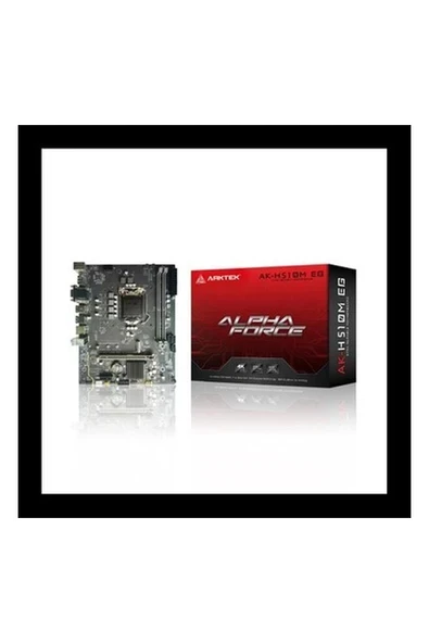 Arktek Alpha Force, AK-H510M Eg Vs, 2xddr4, 2x M.2, 2x Hdmı, Dp, 10-11.nesil, LGA1200 Soket, Anakart ürün görseli 1