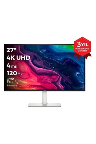 Dell S2725QS 27 3840X2160 4K UHD 120Hz 4ms HDMI Dp Freesync Premium IPS Monitör ürün görseli 1