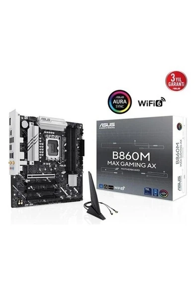 Asus B860M Max Gamıng Ax Wıfı6 Ddr5 Hdmı-Dp Typec Pcıe 5.0 1851P Matx ürün görseli 1