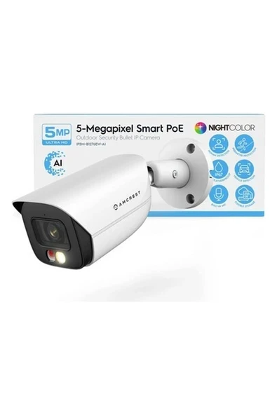 Amcrest 5mp Ip Poe Aı Kamera - Beyaz ürün görseli 1