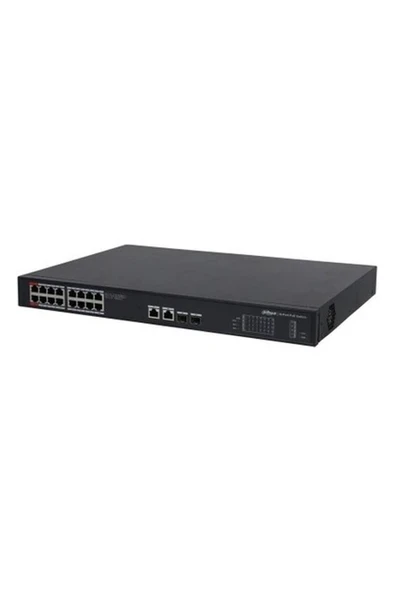 Dahua PFS3220-16GT-240 16GE Poe Port (16xPOE 240W) 2ge Uplink 2x Combo Sfp Yönetilemez Switch ürün görseli 1