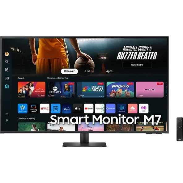 Samsung 43" 4ms (Gtg) 60Hz (Usb-C,hdmı,usb-A) M7 M70D HDR10 Va Panel 4K UHD Akıllı Monitör - LS43DM702UUXUF ürün görseli 1
