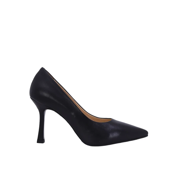 Hakiki Deri Stiletto Disparita 26301 İnce Topuk Kadın Ayakkabı  SİYAH 39 ürün görseli 1