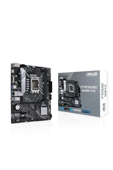 Asus Prıme B660M-K D4 Intel B660 Lga1700 DDR4 5333 Hdmı Vga Çift M2 Usb3.2 Matx (Prıme B660M-K D4) Anakart ürün görseli 1