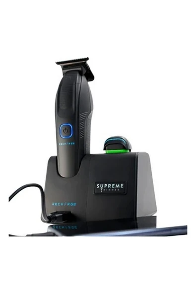 Supreme Trimmer Siyah Recharge Trimmer – 3 Şarj Seçeneği, Çıkarılabilir Pil, Rgb LED Göstergeli ürün görseli 1