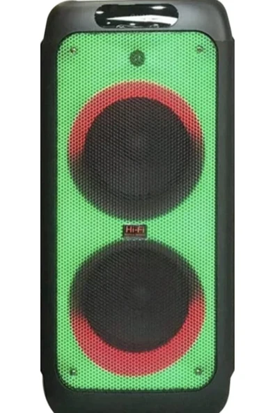 Süper Bass Büyük Boy Bluetooth Hoparlör Led Işıklı Çift Hoparlör Kablosuz Mikrofonlu Karaoke Speaker ürün görseli 1