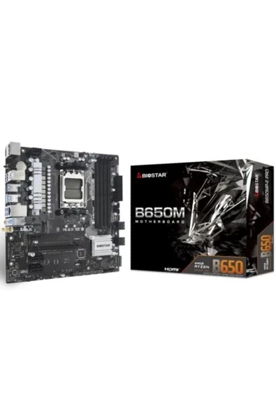 Biostar B650MP-E Pro Ddr5 6000MHZ Am5 S+V+Gl Micro Atx Anakart ürün görseli 1