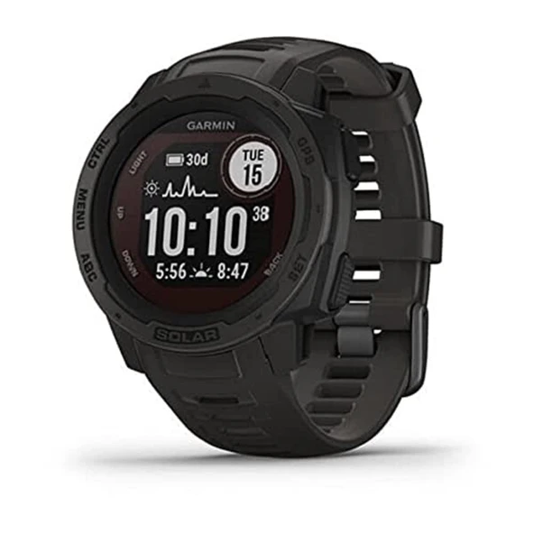 Garmin 010-02293-10 Instinct Solar, Kapalı Spor Uygulamaları ve Sağlık İzleme, Graphite ürün görseli 1