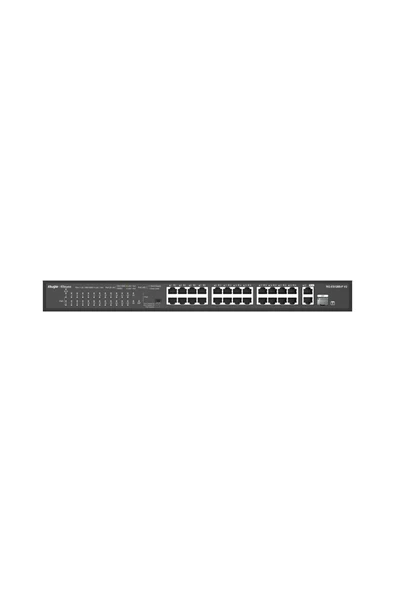 Ruijie-Reyee 24 Port Poe+ 10-100 Mbps + 2 Port 10-100-1000 Mbps Uplink Switch ürün görseli 1