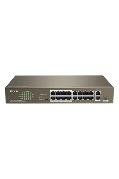 Tenda TEF1118P-16-150W 16FE Poe Port (150W) 1ge Uplink 1xcombo Sfp Switch ürün görseli 1