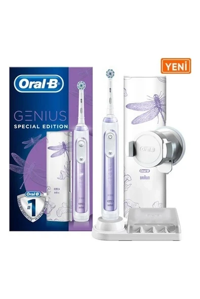 Oral-B Genius Dragonfly Orchid Purple 10000 Şarj Edilebilir Diş Fırçası ürün görseli 1