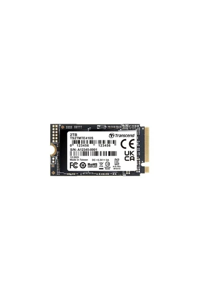 Transcend TS2TMTE410S 2tb GEN4X4 3D Tlc Dram-Less 22X42 M.2 Nvme SSD ürün görseli 1