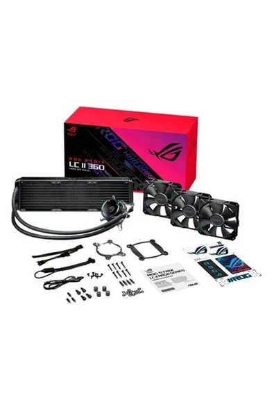 Asus ROG STRIX LC II 360 AURA SYNC RGB 120MM FAN SIVI CPU SOĞUTUCUSU V3 ürün görseli 1