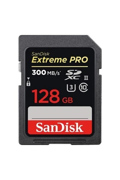 Sandısk 128GB Sd Kart 300MB/S Extreme Pro SDSDXDK-128G-GN4IN Hafıza Kartı ürün görseli 1