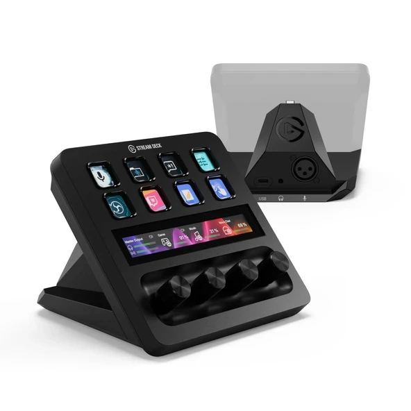 Elgato Stream Deck + XLR - Ses Mikseri ve Denetleyici, Arka XLR'dan USB'ye Mikrofon Arayüzü, Podcasting, Akış, İçerik Oluşturucu için tüm Mikrofonlarla uyumlu... ürün görseli 1