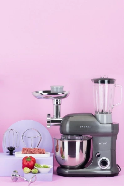 Bella Gusto Maxi Antrasit Stand Mikser Mutfak Şefi 1300w 5 Lt ürün görseli 1