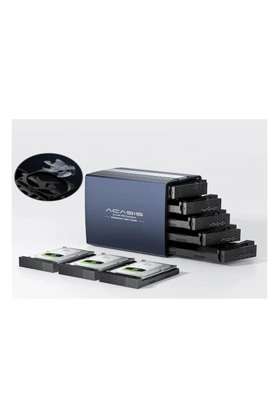 Acasis 5x Yuvalı 2.5/3.5\" HDD Raıd Box, 24TB Disk Başına Destekli ürün görseli 1
