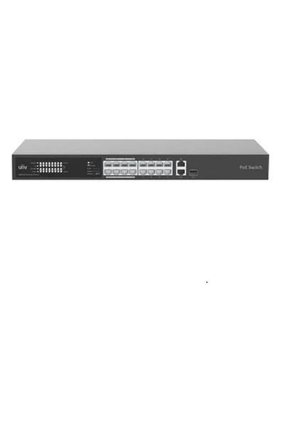 Uniview NSW2020-16T1GT1GC-POE-IN 16 Port Poe + 1X10/100/1000 Ethernet+1xcombo 225W Poe Yönetilemez Switch ürün görseli 1