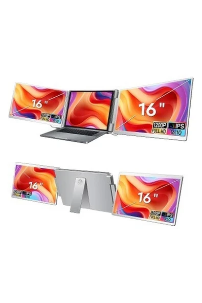 Npo NPM11 16" Fhd 1200P IPS Type-C Taşınabilir 2'li Monitör Çoklayıcı Standlı Notebook Monitör ürün görseli 1