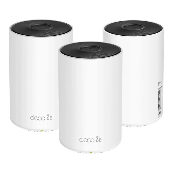 TP-Link Deco AXE5300 Wi-Fi 6E Üç Bantlı Tüm Ev İçin Mesh Wi-Fi Sistemi, 3'lü Paket ürün görseli 1