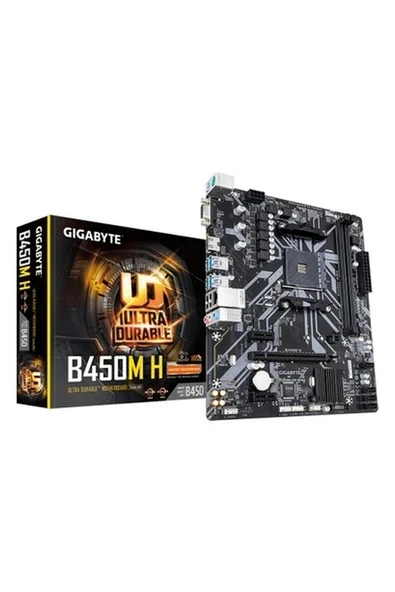 Gigabyte B450M-H AMD B450 2933MHz DDR4 Soket AM4 mATX Anakart ürün görseli 1