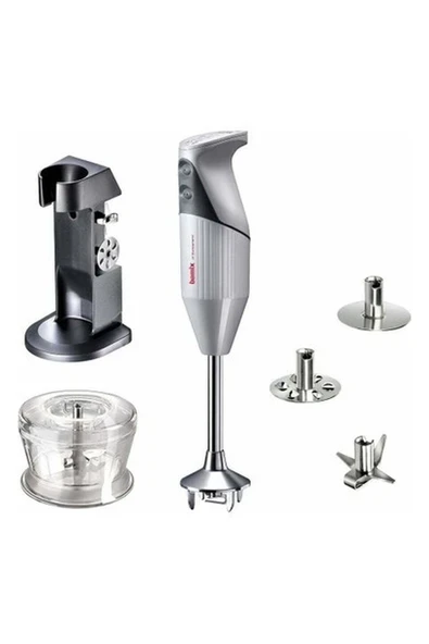 Bamix® M200 Deluxe El Blender Seti Ömür Boyu Motor Garantili 200W (20CM Daldırma Derinlıği) 3 Bıçaklı Beyaz-Açık Gri ürün görseli 1