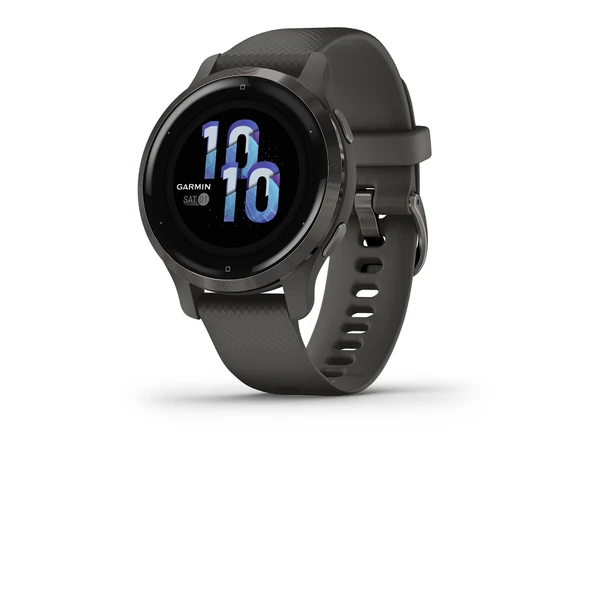Garmin Venu 2S, Smaller-Sized GPS Smartwatch with Advanced Health Watch and Fitness Özellikler, Slate Bezel with Graphite Case and Silikon Band (010-02429-00) ürün görseli 1
