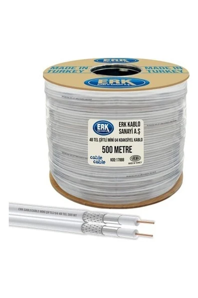 Cable Cable RG58 U4 Mini Çiftli Anten Kablosu  -500M ürün görseli 1