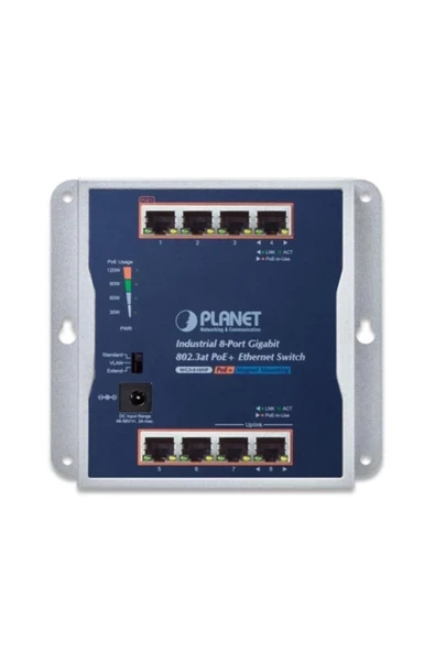 Endüstriyel Duvar Tip Yönetilemeyen Poe Switch (ındustrial 8-port 10/100/1000t 802.3at Poe Wall-mo ürün görseli 1