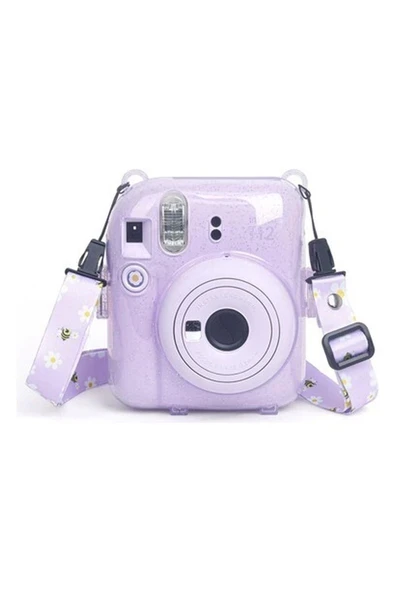 Fujifilm Instax Mini 12 10 Filmli Kıskaçlı Stand-Pvc Albüm ve Simli Pleksi Kılıflı Lila Fotoğraf Makinesi ürün görseli 1
