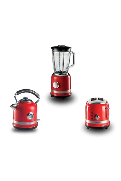 Moderna 3'lü Kahvaltı Seti (SU ISITICI KETTLE SMOOTHİE CAM BLENDER EKMEK KIZARTMA MAKİNESİ) ürün görseli 1