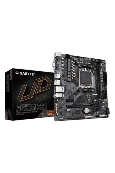 Gıgabyte Amd A620M-S2H Ddr5 6400OC HDMI VGA Dp M.2 Pcıe 16X V4.0 Am5 USB 3.2 ürün görseli 1