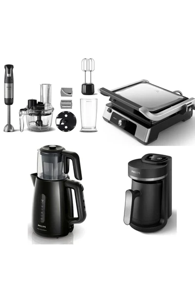 Çeyiz Seti (HD6301 Tost Makinesi/HR2695 Blender Seti /HD7301 Çaycı/HDA150 Kahve Makinesi) ürün görseli 1