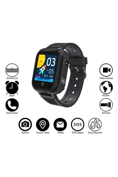 Kids Watch (Akıllı Çocuk Saati) Olivfant Dh9 4g Sim Gps Facetime ürün görseli 1