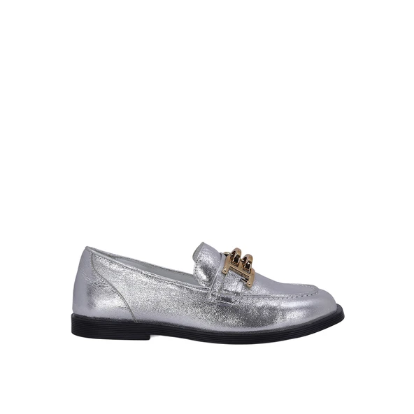 Disparita 264102 Hakiki Deri Kadın Loafer  GÜMÜŞ 39 ürün görseli 1