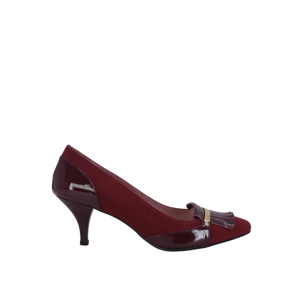 Hobby 26362R Rugan & Süet Kadın Stiletto Ayakkabı  BORDO 37 ürün görseli 1