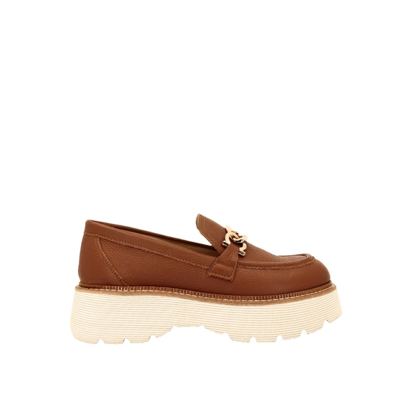 Natursoft 26883070 Hakiki Deri Kadın Loafer Ayakkabı  TABA 38 ürün görseli 1