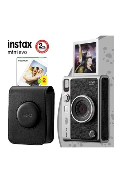 Instax Mini Evo Siyah Fotoğraf Makinası ve Seti 4 ürün görseli 1